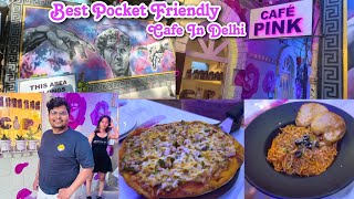 Pink Cafe Hauz Khas Village Review  Best Family Friendly Cafe Under Budget In Delhi Lake View Cafe [upl. by Llerrad793]