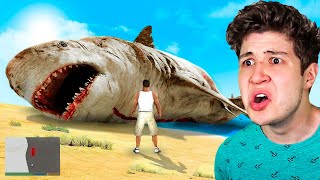 ENCONTRÉ al MEGALODÓN más GRANDE de GTA 5 🌊🦈 Película [upl. by Clyve]