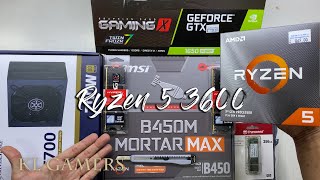 AMD Ryzen 5 3600 msi B450M MORTAR MAX GTX 1650 SUPER GAMING X PC Build [upl. by Utley574]