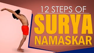 12 Steps Of Surya Namaskar  Swami Ramdev [upl. by Ardnasirk]