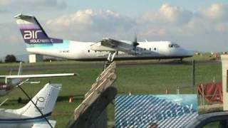 PA28 amp 2 Dash 8s Departing Plymouth City Airport [upl. by Millar]