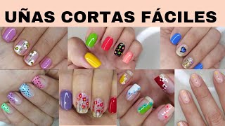 Recopilación de los Mejores Diseños de Uñas Cortas 2024 Inspiración para tus Uñas [upl. by Erline]