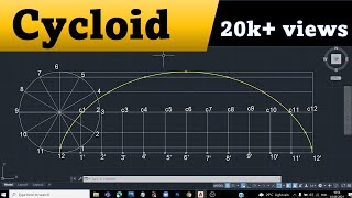 cycloid in easy way auto cad  in telugu [upl. by Emmerie]