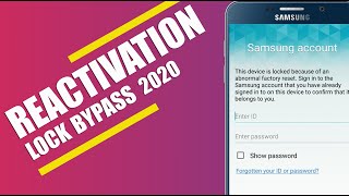 Remove amp Bypass Samsung Account Reactivation Lock Marshmallow 601  Without PC amp Box  2020 [upl. by Enaek]