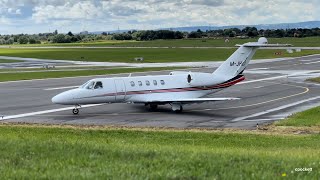 Cessna Citation CJ4 MJHCI Take off  Gloucestershire Airport [upl. by Chap211]