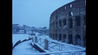 26 febbraio 2018 neve a Roma tour della Capitale sotto la bufera [upl. by Brett657]