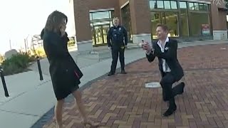 Staged Traffic Stop Ends With Sweet Proposal [upl. by Rambert872]