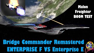 NEW USS Enterprise F IN Bridge Commander Remastered VS USS Enterprise E  Star Trek Ship Battles [upl. by Ledeen74]