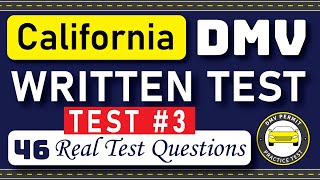 California DMV Permit Test 2024  46 Real Test Questions Set 3  DMV Driving Test  DMV Test 2024 [upl. by Wolff]