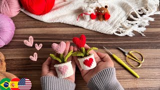 Plantita de Corazón  Crochet Ideas San Valentín❤️ [upl. by Bauer653]