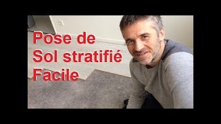 Comment poser un sol stratifié parquet flottant revêtement sol intérieur clipsable pose plancher [upl. by Ruelu]