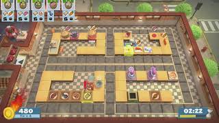 Overcooked All You Can EatOvercooked2 Kevin 6 4 Stars 2player coop [upl. by Wehtam]