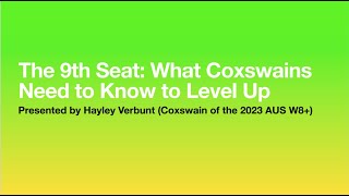 Guaranteed ways to Level Up as a Coxswain with Hayley Verbunt [upl. by Eniloj]