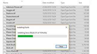 How I Install multiple fonts at once windows 10  11 [upl. by Oisinoid]