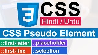 CSS Pseudo Element Selectors Tutorial in HindiUrdu [upl. by Eirotal]