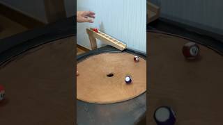 Original wooden spinning board amp wave slope  4 mini billiards bowls asmr satisfying marblerun [upl. by Tavia655]