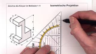 Isometrische Projektion  1 Übung  1 Körper [upl. by Cherrita77]