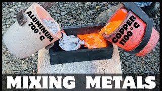 Mixing Molten Metals Together  Cast Iron Casting  Copper  Bronze  ASMR Metal Melting  BigStackD [upl. by Shirline]