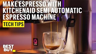 Making Espresso Shots with the KitchenAid Semi Automatic Espresso Machine – Tech Tips from Best Buy [upl. by Millur]