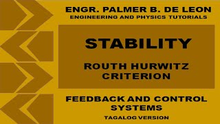 STABILITY OF CONTROL SYSTEM  FEEDBACK AND CONTROL SYSTEMS TAGALOG VERSION [upl. by Sirronal]