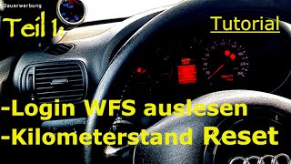 Tutorial Teil 1  Audi A3 8L Login aus Tacho auslesen amp Kilometerstand zurücksetzen auslesen vcds [upl. by Nessi]