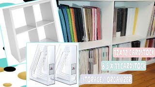 12x12 and 85 x 11 Cardstock Organizer  Cube storage organizer [upl. by Akahc]