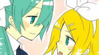 Hatsune Miku x Kagamine Rin Doki Doki Yuri Gakuen English  Romaji lyrics [upl. by Anilasor837]