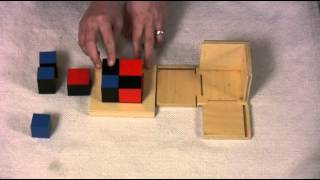 Montessori Sensorial Lesson  Binomial Cube [upl. by Ciprian]