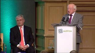 Remarks by President Michael D Higgins at HungerNutritionClimate Justice Conference Dublin Castle [upl. by Kayley]