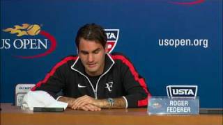 2009 US Open Press Conferences Roger Federer Finals [upl. by Adnaw]