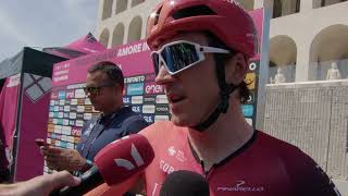 Geraint Thomas  Interview at the start  Stage 21  Giro dItalia 2024 [upl. by Sonitnatsnok529]