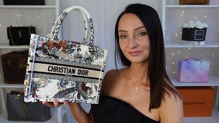 NEW DIOR SMALL BOOK TOTE BAG REVIEW 🔥 What Fits inside Outfit Styling Price [upl. by Juliano]