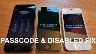 How to reset disabled or Password locked iPhones 6S amp 6PlusSE5s5c54s4iPad or iPod [upl. by Airtina]