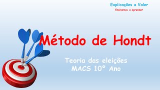 Método de Hondt  MACS 10º ano [upl. by Norvun]