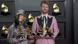 Billie Eilish and Finneas Red Carpet  Fashion Cam  2021 GRAMMYs [upl. by Mcgill317]