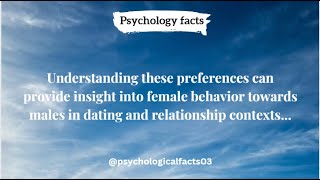 mind blowing psychology facts about female towords male [upl. by Seale]