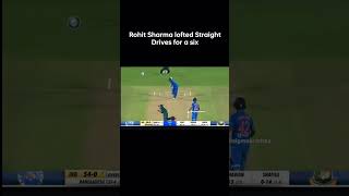 Rohit lofted straight drive for a sixcricket rohitsharma sixes [upl. by Eidnew]