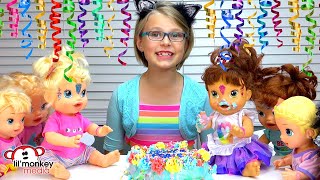 Baby Alive 👶🏼 Panda amp Posies Birthday Glitter Tattoos Presents and More 🍰 [upl. by Nnaeoj]