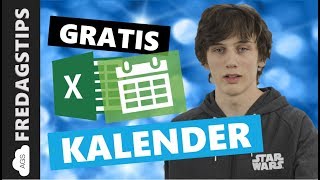 Hvordan lage en GRATIS kalender i Excel [upl. by Gainer]