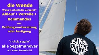 die Wende Standardmanöver beim Segeln einfach erklärt zur Prüfungsvorbereitung zB SKS  66 [upl. by Sudnak]