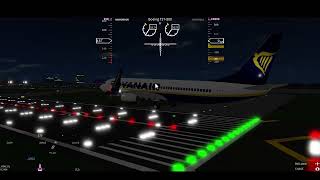 Ryanair B737800 Butter Landing  Roblox Flightline  swiss001landing [upl. by Aliwt]