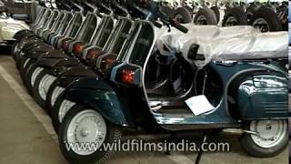 Bajaj Chetak scooter factory in India  two wheelers for the masses archival [upl. by Ahsinev]