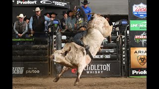 WINNING RIDE Cooper Davis rides Savage for 87 points  2023 UTB Billings [upl. by Vedi]