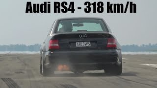 1250HP Audi S4 B5 BiTurbo 0318 KMH LOUD START amp ACCELERATIONS [upl. by Geraldine]