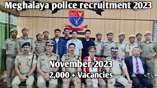 Meghalaya police recruitment 2023 [upl. by Ambrosi]