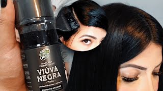 CABELO PRETO VIÚVA NEGRA KAMALEÃO máscara pigmentante cabelo com henê [upl. by Akit]