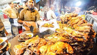 Street Food in Pakistan  HARDCORE Chicken GOAT Foot PAYA  Pakistani Street Food TOUR of Lahore [upl. by Yv]