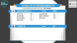 Lilydale 1XI v Croydon Ranges 1XI [upl. by Autum]