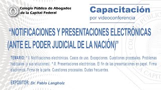 quotNotificaciones y presentaciones electrónicas ante el Poder Judicial de la Naciónquot [upl. by Darline]