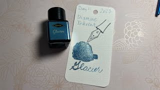 Christmas in July Diamine Inkvent 2023  Day 11  Glacier [upl. by Asihtal]